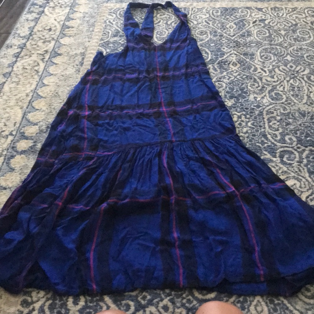 Maxi plaid dress